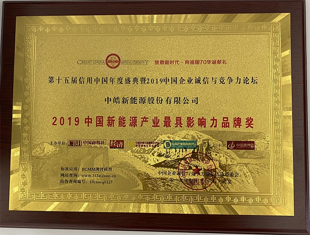 2019中国新能源